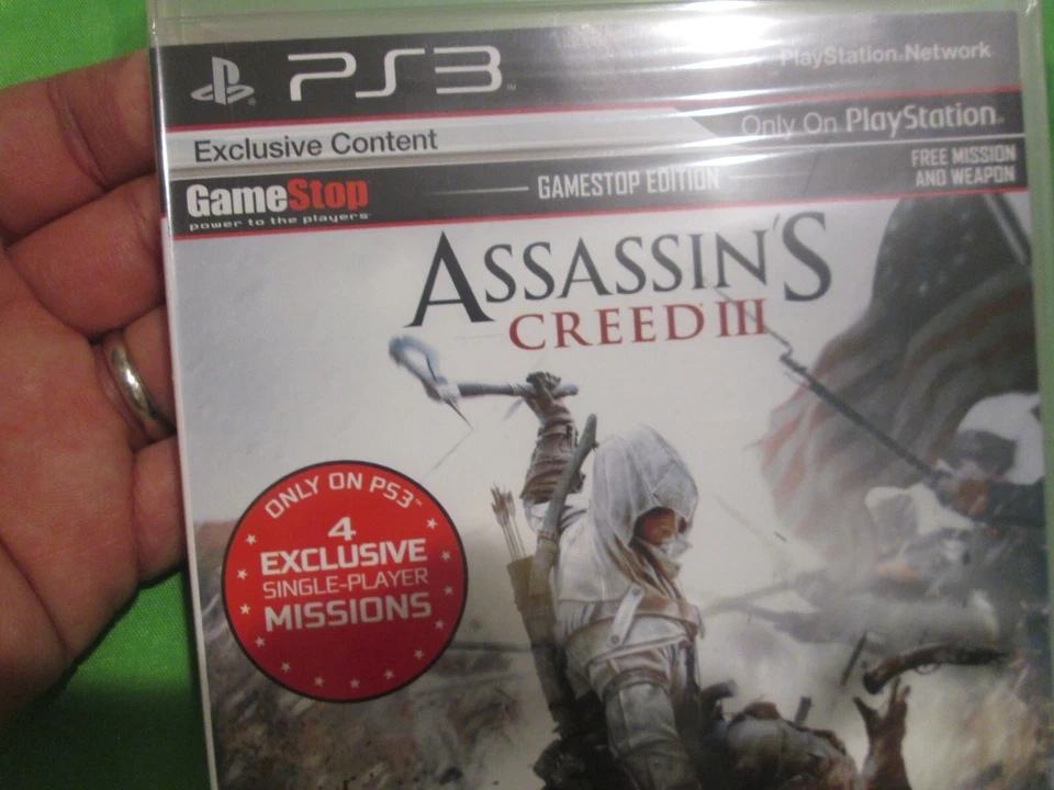 ASSASSIN'S CREED III PS3 PLAYSTATION 3 GameStop Edition US NEW FACTORY SEALED - Image 2 of 4