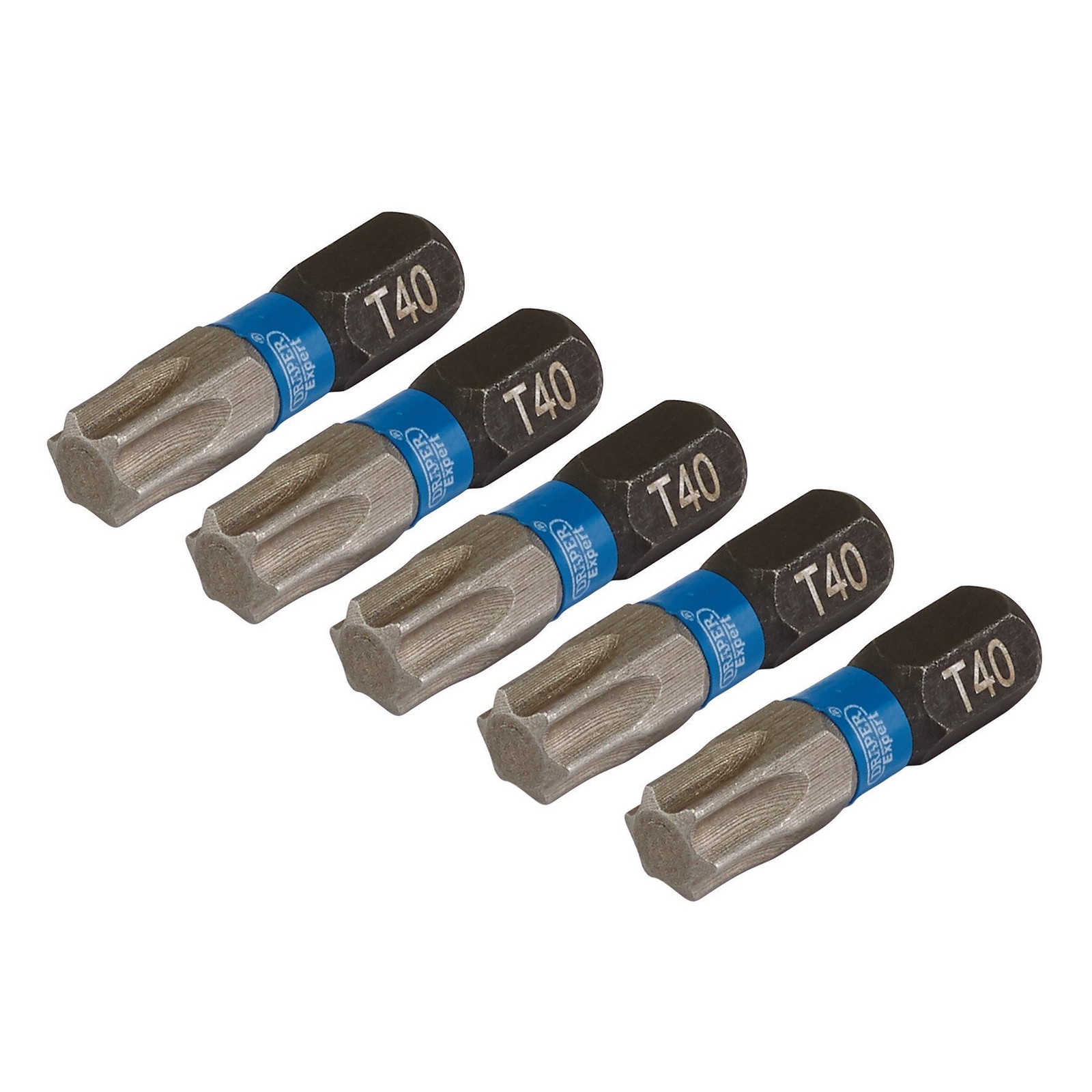 Draper T40 x 25mm Impact ScrewDriver Bit 5Pk IMBH/TX25/5