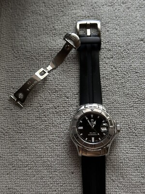 Tudor Hydronaut Prince Date 89190 Stainless Steel Rubber