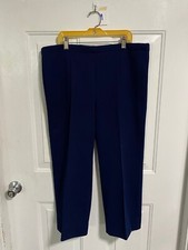 Vintage Sears Women's Navy Pants Size 18 Made in USA Polyester Perma Press