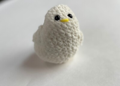 Handmade Crocheted Duck Plush So adorable! Big Mama Chick Duck White Yarn 