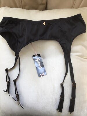 GOSSARD SUPERBOOST BLACK SUSPENDER BELT XS BNWT