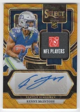 KENNY MCINTOSH 2023 Select Signature Memorabilia GOLD WAVE Laundry Tag RC AUTO