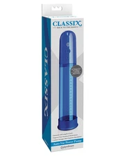 Classix Auto-Vac Power Pump - Blue | Hands-Free Motor for Throbbing Erections