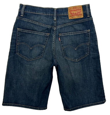 MENS SIZE 30 LEVI'S 569 LOOSE STRAIGHT BLUE JEAN SHORTS - 10 1/2'' INSEAM LENGTH