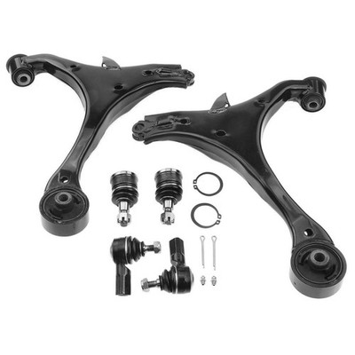 6pcs Outer Tie Rod End Ball Joint Front Lower Control Arm Kit 51215S5Aj20