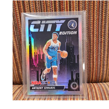 Panini 2023-24 NBA Hoops Premium Stock City Edition Anthony Edwards #4 Timberwo…