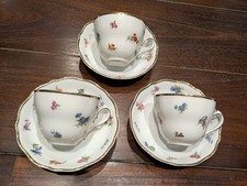 Tirschenreuth Form Maria Theresia Streublümchen Mirabell 3  x Kaffeetasse + UT