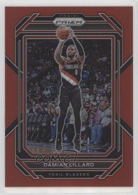 2022-23 Panini Prizm Red Prizm /299 Damian Lillard #62 9b3