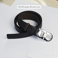 Ferragamo Reversible Belt Black /Brown length 120cm Silver Gancini buckle