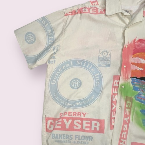 Replay Vintage Graphic Shirt Mens UK XXL 2XL (USA XL ) Cotton Canvas Hawaiian - Picture 5 of 15