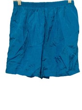 The Body Co Y2K Nylon Shorts Women  s Medium Blue Vintage Athletic Pockets 90s