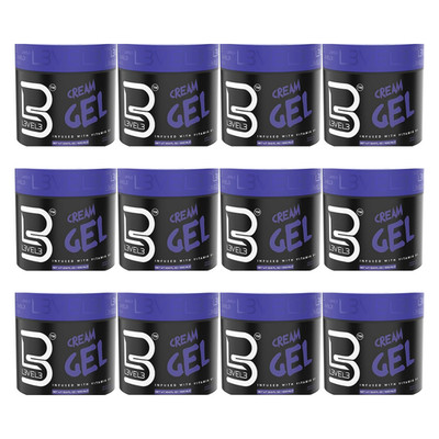 Level 3 Cream Gel Infused with Vitamin B5 Medium Hold 1000ml 12-PACK NEW