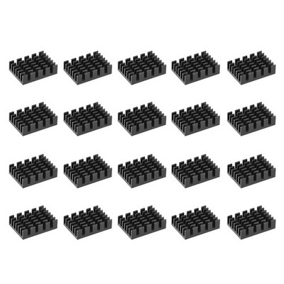 Electronic Radiators Heatsink for MOS GPU IC Chip Black 20 x 14 x 6 mm 20pcs