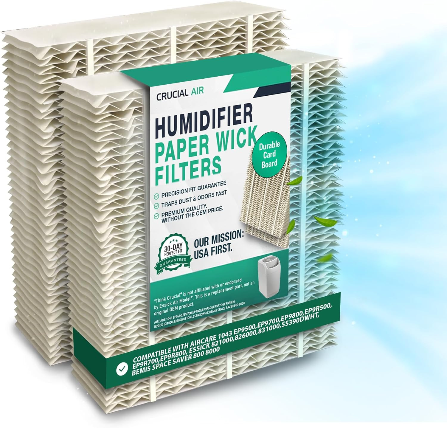 Paper Wick Filters Compatible With Aircare Part # 1043 & Mod