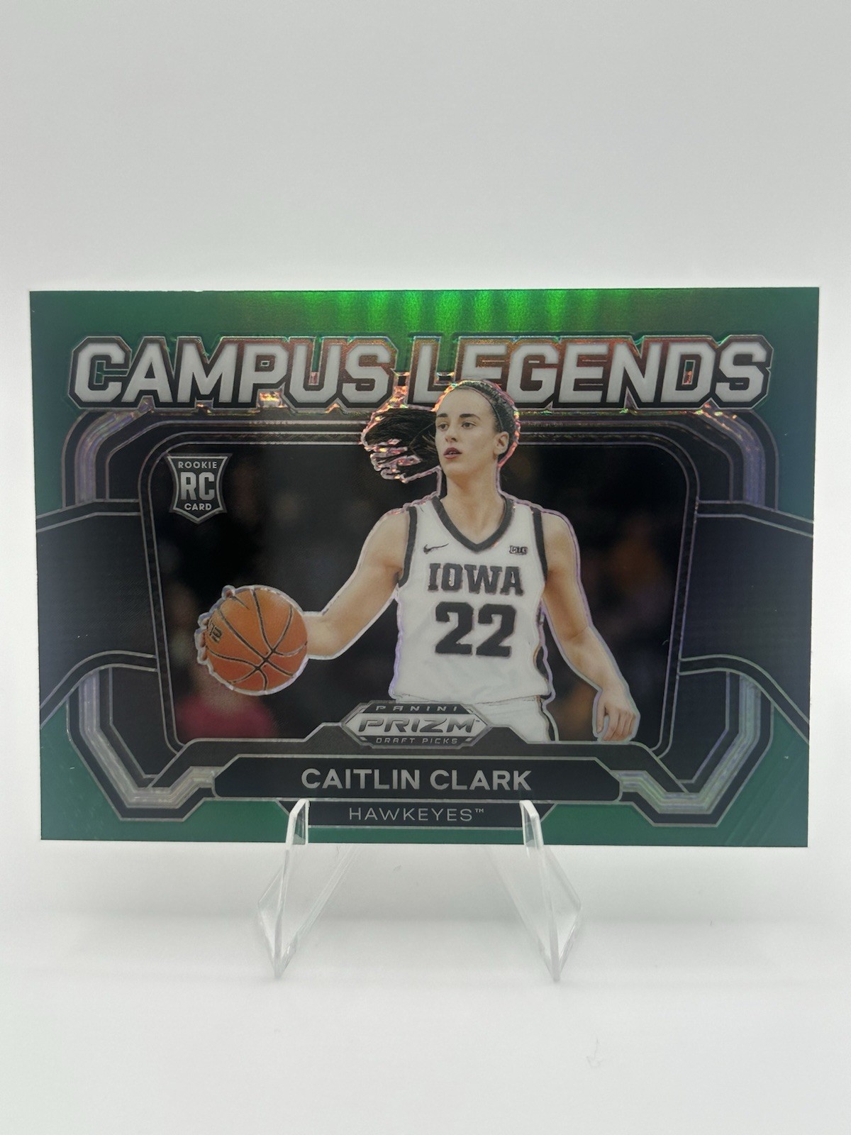 2024 Panini Prizm Draft Picks - Campus Legends Caitlin Clark #5 Green Prizm (RC)