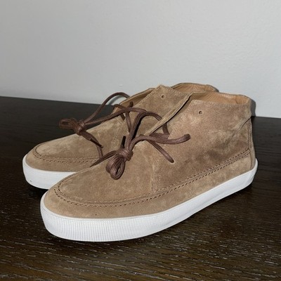 Longchamp Brown Suede Ankle Boots Chukka Sneaker Size 41 Made in Spain