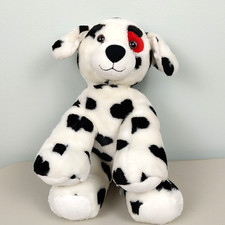 Build a Bear Dalmatian Dog 12 x 9 Plush Stuffed Animal Heart Eye