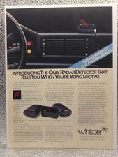 VTG Whistler Spectrum Series Radar Detector 1988 Print Advertising Full Page Ad