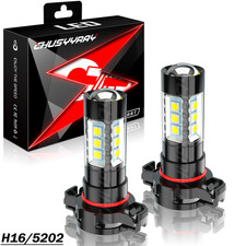 2PCS For Jeep Wrangler 2010-2024 LED H16 5202 Fog Light Bulbs Combo
