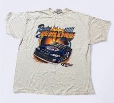 VTG NASCAR Rusty Wallace Miller Lite Fire  Ice Double Sided Print T Shirt XL