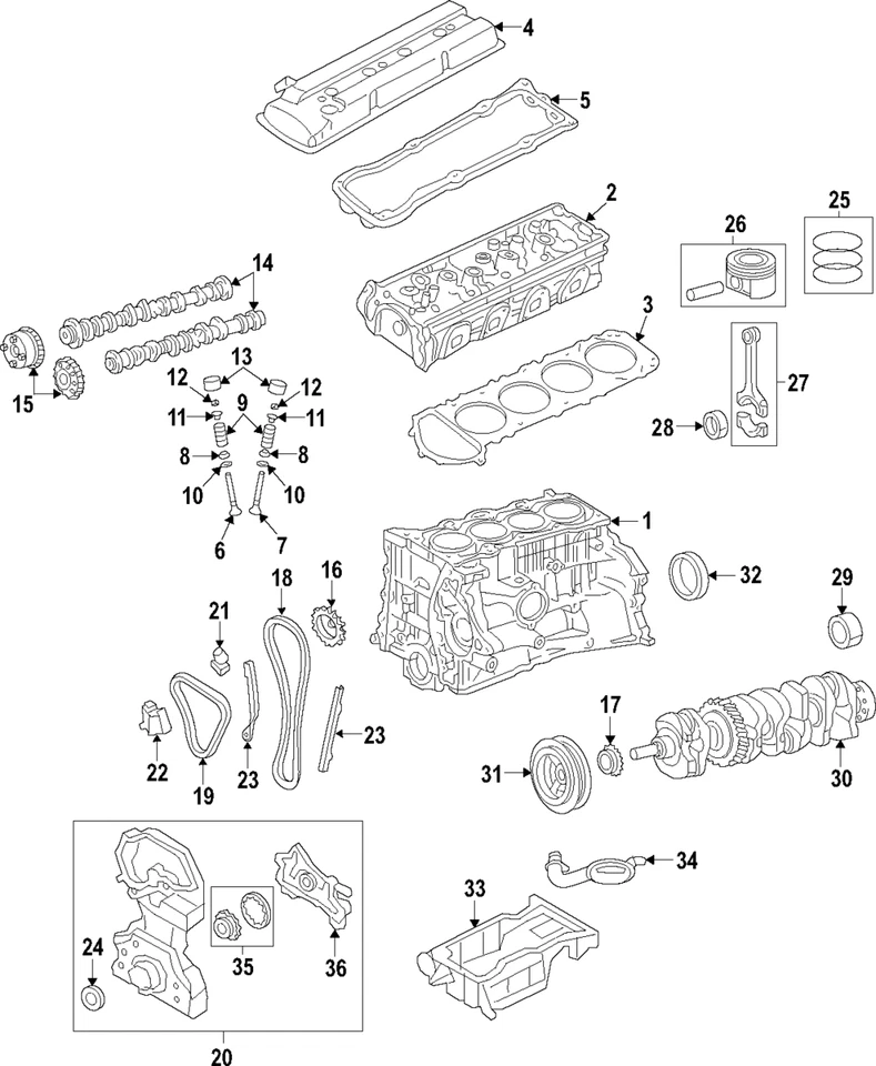 Оригинальная крышка клапана Nissan 13264-0M602 - Изображение 2 из 2