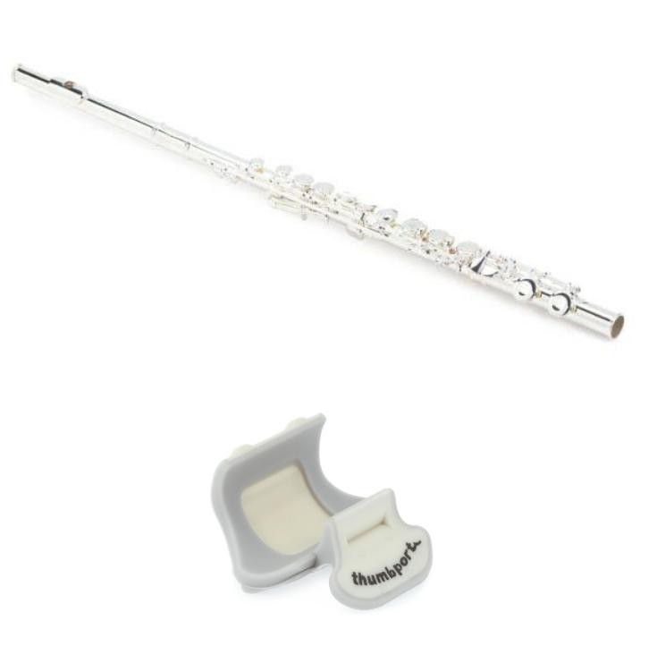 Студенческая флейта Tromana FL300 с отверстием для большого пальца - Посеребренная