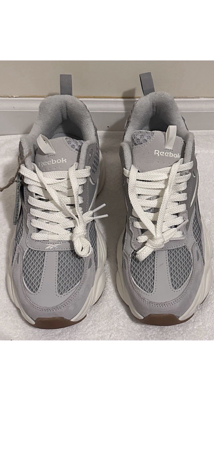 SAOLA Sneakers Reebok Charge Uomo 10.5 Grigio Bianco Running Allenamento Atletica FFCO124275