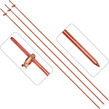 4FT Electrical Grounding Copper Ground Rod Earthing bar for Electric Fences Sate