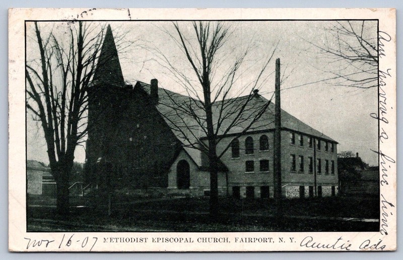 K64/ Fairport New York Postcard c1910 Methodist Episcopal Church 32