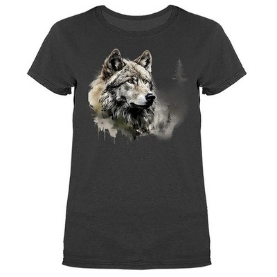Majestic Wolf Forest Wilderness Outdoor Wildlife Nature Women's  T-shirt