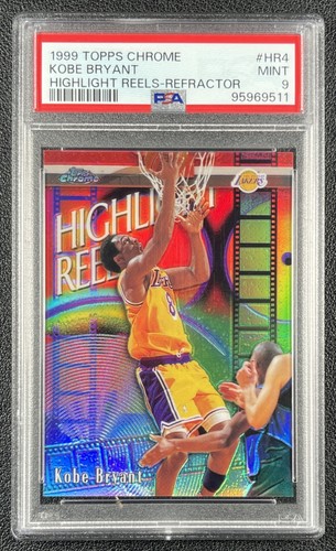 KOBE BRYANT PSA 9 1999-00 TOPPS CHROME #HR4 HIGHLIGHT REELS REFRACTOR HOF 9511