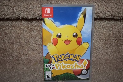 Pokemon Let's Go Pikachu Nintendo Switch case and game cart
