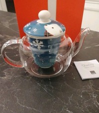 TEIERA THUN NUOVA SERIE DOLCE INVERNO VETRO E CERAMICA CAFFE AL VOLO THE TISANE 