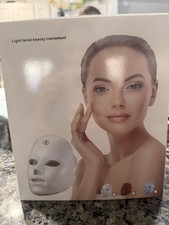 LED Light Therapy Face Mask for Women Skin Care, White Light Therapy Mask