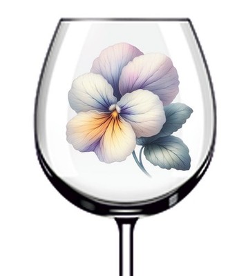 12x Viola Blume Rose Vinyl Aufkleber Abziehbild Becher Weinglas Flasche Laptop Auto