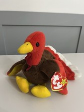 TY Original Beanie Baby Gobbles Turkey Tag PVC Pellets Excellent Condition 1996