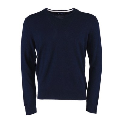 Hackett London Herren Pullover dunkelblau V-Ausschnitt Kaschmir Mischung Gr. S HM702699