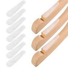 60 Pcs Clothes Hanger Grips Non-Slip Rubber 68mm Silicone Dotted Design, Clear