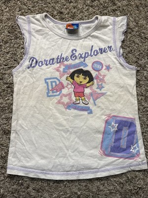 Vintage 2004 Dora The Explorer  We Did It!  Cheer Sleeveless Tank Top Girls 6X