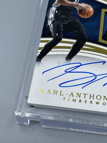 Karl-Anthony Towns 15-16 Panini Immaculate Rookie Patch Auto 01/99 Timberwolves - Zdjęcie 2 z 10
