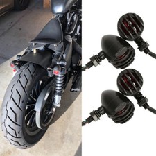4x Para Harley Bobber Chopper Moto Parrilla Bala Intermitente Señales de Giro Luz