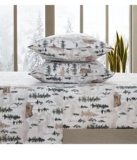 Sweet Home Flannel Sheets Cozy Deep Pocket Winter Cabin Bedding 4 Piece Set Full