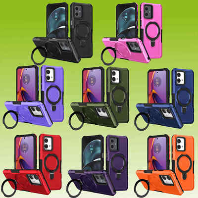 Für Motorola Moto G84 5G Armor Magnet Ring Cover Handy Schutz Hülle Tasche Case