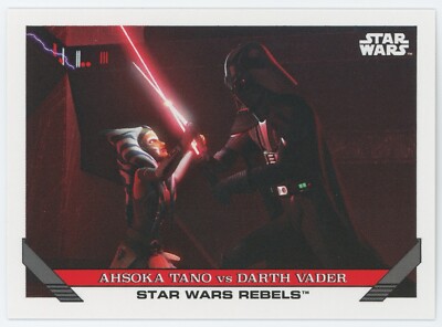 AHSOKA TANO vs. DARTH VADER Topps Throwback Thursday Star Wars #77 - PR 1068