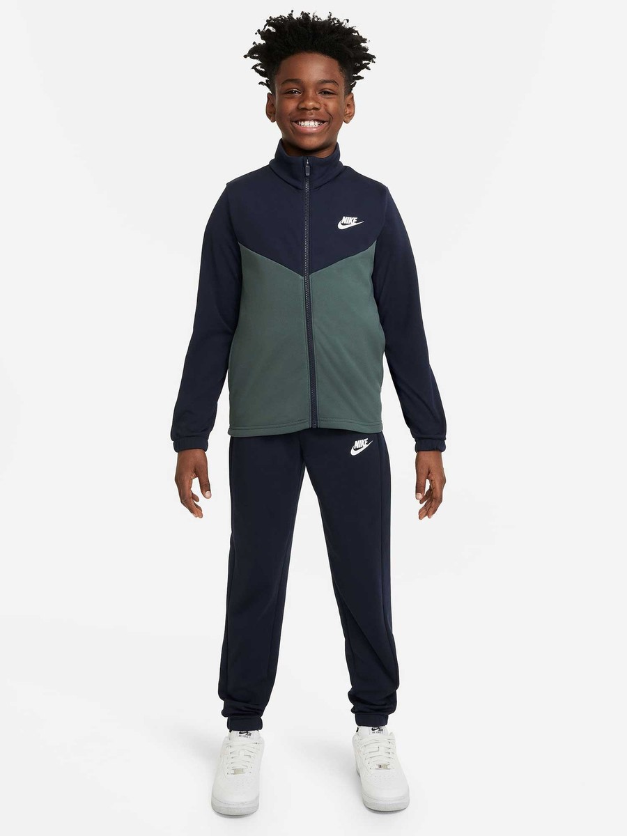 BOYS NIKE TRACKSUIT TOP BOTTOMS KIDS ZIP JACKET PANTS PREMIUM SET BLUE S M  L XL