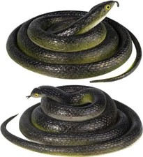 Fake Snake, Realistic Rubber Snake for Garden, Rubber Snakes to Keep Birds/Sq...