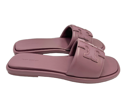 送料関税込み☆ TORY BURCH レザー ロゴ スライドサンダル TORY BURCH DOUBLE T SPORT SLIDE SANDAL LEATHER CIPRIA LOGO
