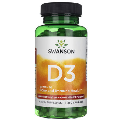 Swanson Vitamin D3 2000 IU 250 Kapseln