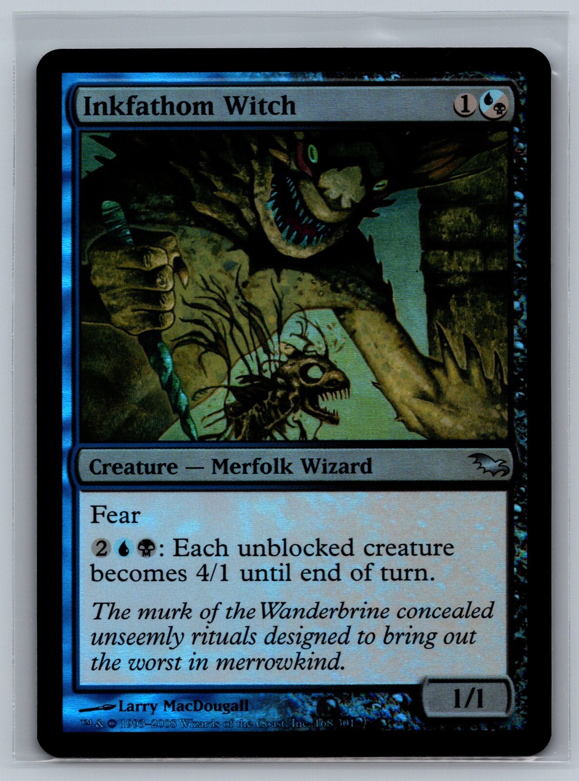 Magic The Gathering Shadowmoor Inkfathom Witch #168/301 Foil MTG TCG CCG